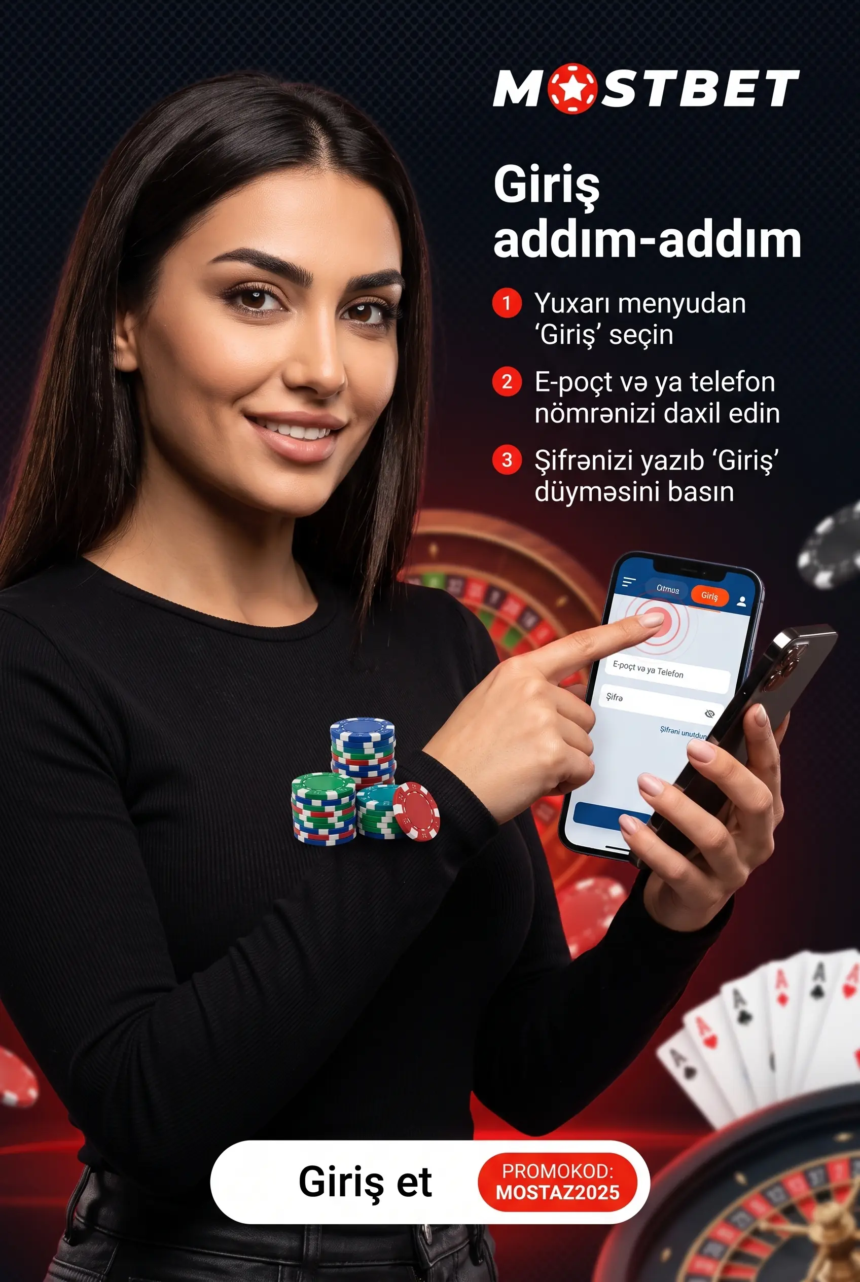 Addım-addım giriş proseduru